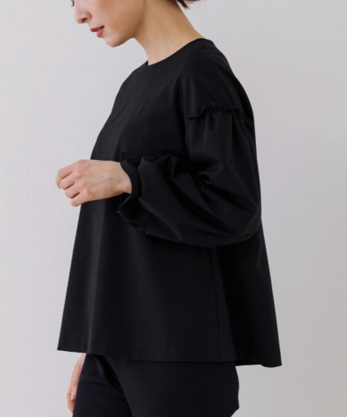 Sono（ソーノ）の「【SONO/ソーノ】ﾊﾟﾌｨｽﾘｰﾌﾞ ｸﾘｵﾝﾌﾟﾙｵｰﾊﾞｰ（Tシャツ/カットソー・レディース・ブラック/ホワイト/ラベンダー・F）」の5枚目の写真