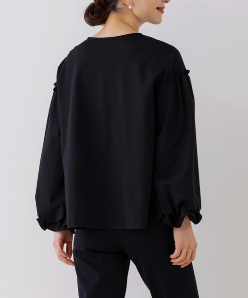 Sono（ソーノ）の「【SONO/ソーノ】ﾊﾟﾌｨｽﾘｰﾌﾞ ｸﾘｵﾝﾌﾟﾙｵｰﾊﾞｰ（Tシャツ/カットソー・レディース・ブラック/ホワイト/ラベンダー・F）」の6枚目の写真