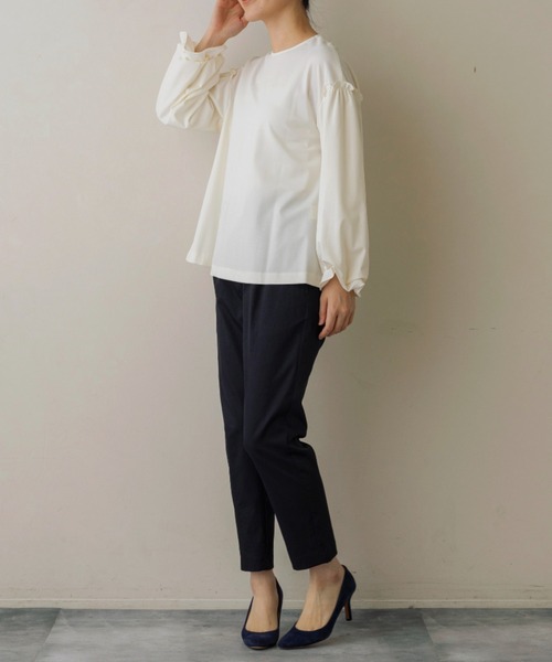 Sono（ソーノ）の「【SONO/ソーノ】ﾊﾟﾌｨｽﾘｰﾌﾞ ｸﾘｵﾝﾌﾟﾙｵｰﾊﾞｰ（Tシャツ/カットソー・レディース・ブラック/ホワイト/ラベンダー・F）」の13枚目の写真