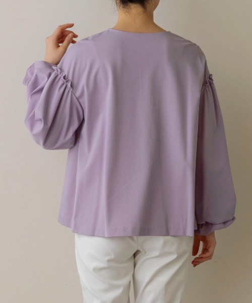 Sono（ソーノ）の「【SONO/ソーノ】ﾊﾟﾌｨｽﾘｰﾌﾞ ｸﾘｵﾝﾌﾟﾙｵｰﾊﾞｰ（Tシャツ/カットソー・レディース・ブラック/ホワイト/ラベンダー・F）」の9枚目の写真