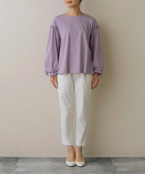 Sono（ソーノ）の「【SONO/ソーノ】ﾊﾟﾌｨｽﾘｰﾌﾞ ｸﾘｵﾝﾌﾟﾙｵｰﾊﾞｰ（Tシャツ/カットソー・レディース・ブラック/ホワイト/ラベンダー・F）」の14枚目の写真