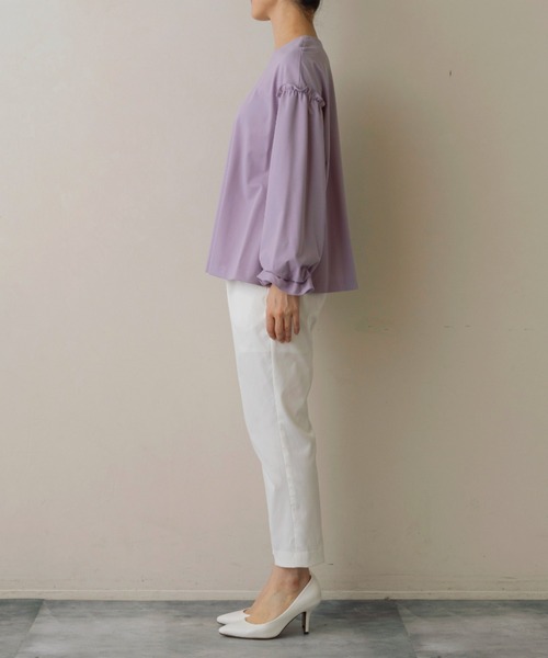 Sono（ソーノ）の「【SONO/ソーノ】ﾊﾟﾌｨｽﾘｰﾌﾞ ｸﾘｵﾝﾌﾟﾙｵｰﾊﾞｰ（Tシャツ/カットソー・レディース・ブラック/ホワイト/ラベンダー・F）」の15枚目の写真