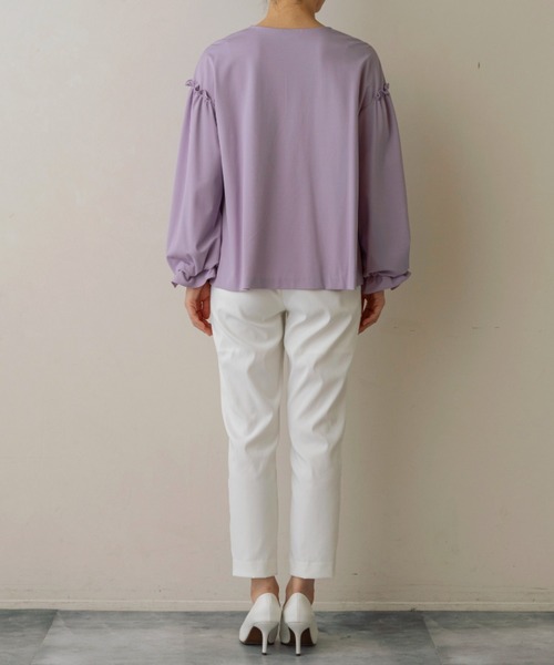 Sono（ソーノ）の「【SONO/ソーノ】ﾊﾟﾌｨｽﾘｰﾌﾞ ｸﾘｵﾝﾌﾟﾙｵｰﾊﾞｰ（Tシャツ/カットソー・レディース・ブラック/ホワイト/ラベンダー・F）」の16枚目の写真