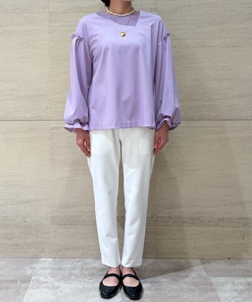 Sono（ソーノ）の「【SONO/ソーノ】ﾊﾟﾌｨｽﾘｰﾌﾞ ｸﾘｵﾝﾌﾟﾙｵｰﾊﾞｰ（Tシャツ/カットソー・レディース・ブラック/ホワイト/ラベンダー・F）」の22枚目の写真