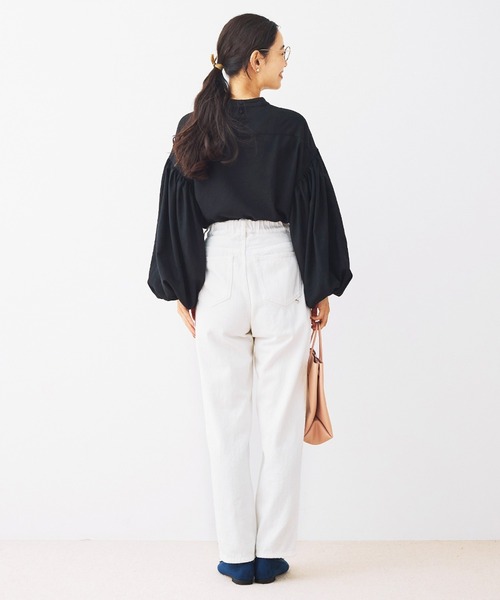 and myera(アンド マイラ)の「and myera ボリュームスリーブトップス(その他トップス・レディース・ブラック・L/M/S/LL)」の6枚目の写真