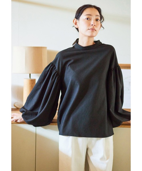 and myera(アンド マイラ)の「and myera ボリュームスリーブトップス(その他トップス・レディース・ブラック・L/M/S/LL)」の7枚目の写真