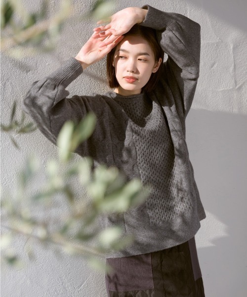 【セール】【FURRY】ツイスタービッグケーブルトップス（ニット/セーター）｜Bou Jeloud（ブージュルード）