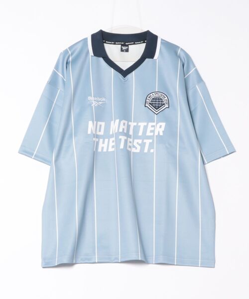 ＪＵＧＬＡＮＳ（ユグランス）の「【Reebok/リーボック】サッカーTee/サッカーゲームシャツ/オーバーサイズ（Tシャツ/カットソー・メンズ・サックスブルー/ブラック/チャコール/ホワイト・M/L/LL）」の4枚目の写真
