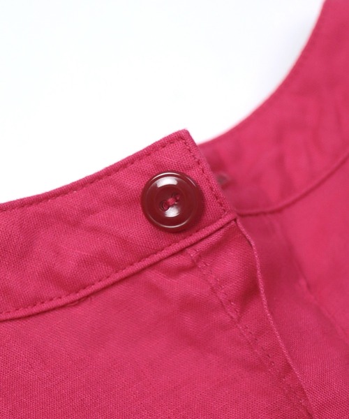 OMNIGOD（オムニゴッド）の「[OMNIGOD womens / オムニゴッド] 綿麻キャンバスクルーネックワンピース（ワンピース・レディース・ブルー/ピンク/グリーン・FREE）」の21枚目の写真