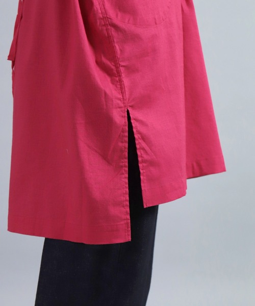 OMNIGOD（オムニゴッド）の「[OMNIGOD womens / オムニゴッド] 綿麻キャンバスクルーネックワンピース（ワンピース・レディース・ブルー/ピンク/グリーン・FREE）」の19枚目の写真