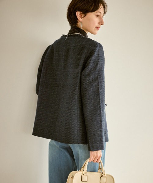 セール】セレモニー・通勤対応/ツイードジャケット/リンクコーデ（ノー