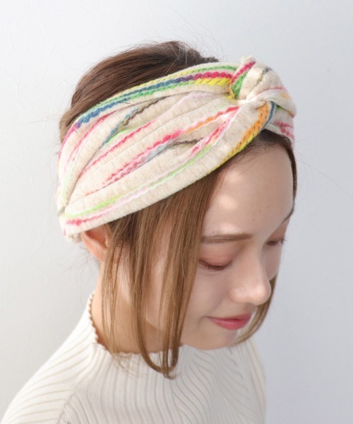 MIXツイードクロスターバン（ヘアバンド）｜Three Four Time（スリー