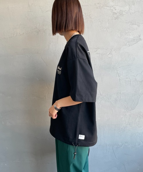 NANGA/ナンガ] 別注 ブランドロゴ バックプリント ドローコードT