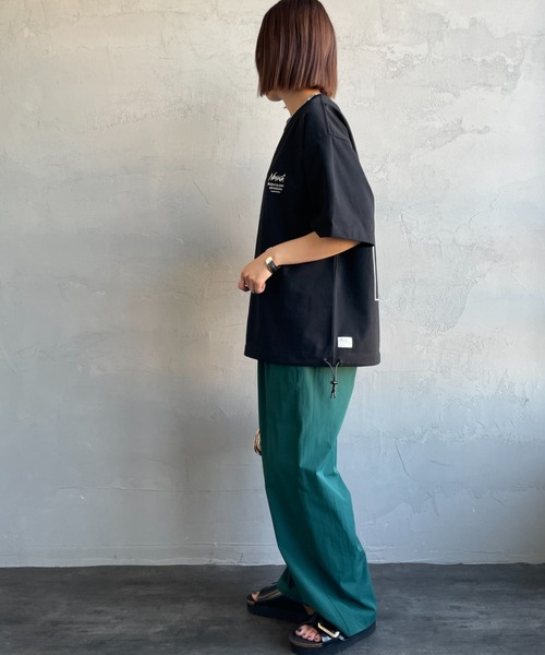 NANGA/ナンガ] 別注 ブランドロゴ バックプリント ドローコードT