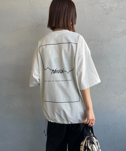 web限定セール NANGA/ナンガ] 別注 ブランドロゴ バックプリント ドローコードT トップス