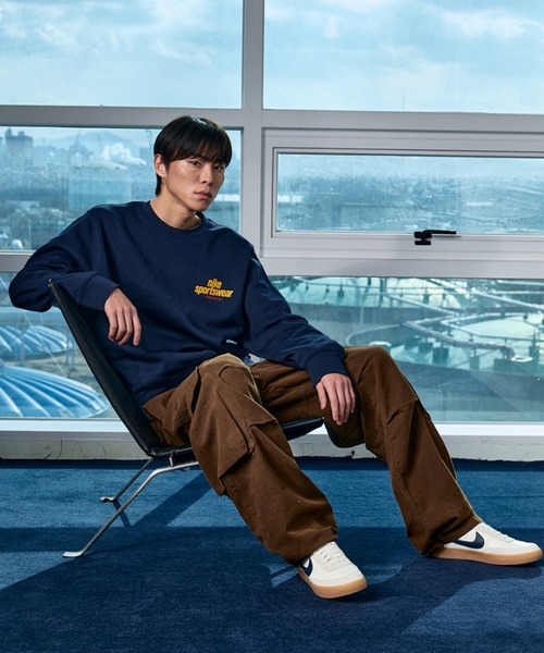 NIKE（ナイキ）の「《セットアップ対応商品》ナイキ クラブ メンズ フリース クルー / Nike Club Men's Fleece Crew HJ2174-451 Obsidian（スウェット・メンズ・ネイビー・S/2XL/L/XL/M）」の7枚目の写真