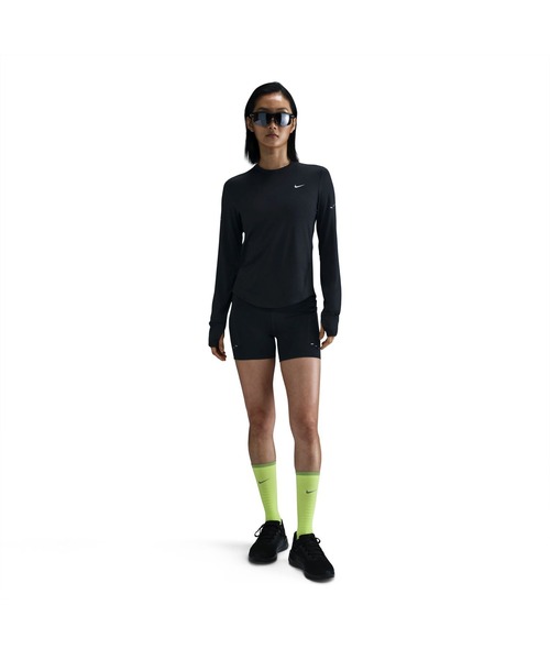 NIKE（ナイキ）の「ナイキ NIKE ナイキ  スウィフト DF UV L/S トップ（Tシャツ/カットソー・レディース・オフホワイト/ブラック・S/M/L）」の6枚目の写真