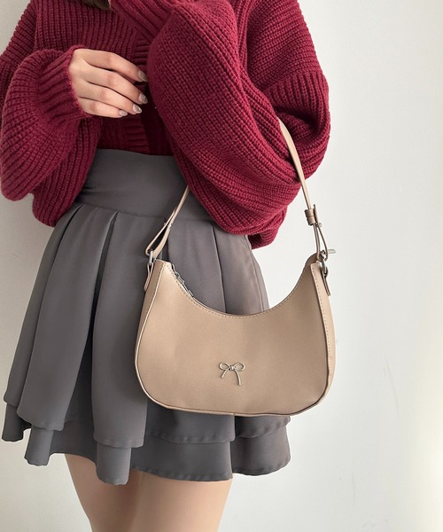 apres jour（アプレジュール）の「【apres jour×ARIAZ】リボンムーンバッグ（ハンドバッグ・レディース・ブラック/ホワイト/ピンク系その他・FREE）」の6枚目の写真