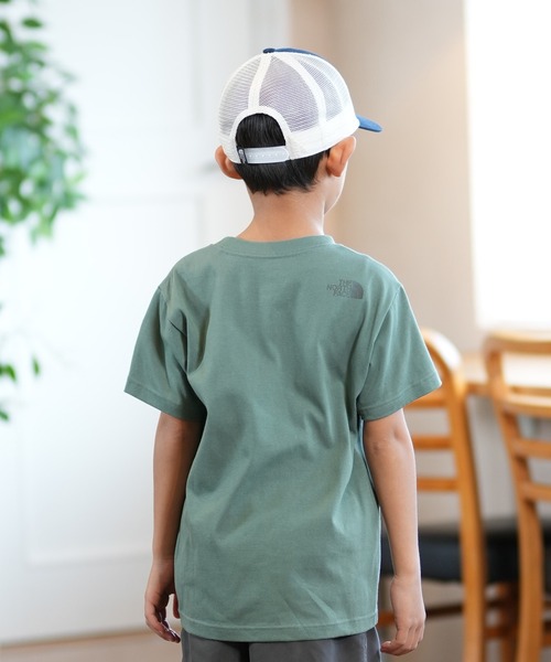 THE NORTH FACE（ザノースフェイス）の「THE NORTH FACE/ザ・ノース・フェイス S/S SHIRETOKO T キッズ Tシャツ NTJ32534ST（Tシャツ/カットソー・キッズ・ダークグリーン/ホワイト・130cm/140cm/150cm/160cm）」の9枚目の写真