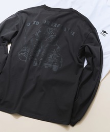 【OUTDOOR EXCHANGE/アウトドアエクスチェンジ】アニマルバックプリントクルーネックロンT オーバーサイズ