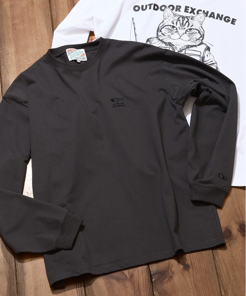 OUTDOOR EXCHANGE(アウトドアエクスチェンジ)の「【OUTDOOR EXCHANGE/アウトドアエクスチェンジ】アニマルバックプリントクルーネックロンT オーバーサイズ(Tシャツ/カットソー・メンズ・スミクロ/ホワイト・MEDIUM/LARGE)」の13枚目の写真