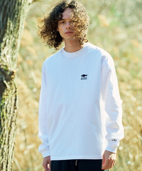 OUTDOOR EXCHANGE(アウトドアエクスチェンジ)の「【OUTDOOR EXCHANGE/アウトドアエクスチェンジ】アニマルバックプリントクルーネックロンT オーバーサイズ(Tシャツ/カットソー・メンズ・スミクロ/ホワイト・MEDIUM/LARGE)」の20枚目の写真
