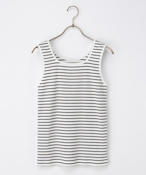 Honeys(ハニーズ)の「【UVカット】前後2wayタンクトップ(タンクトップ・レディース・イエロー/スミクロ/ベージュ/ブルー/アイボリー/ホワイト×ブラック/ブラック/モカ・L/LL/M/S)」の3枚目の写真