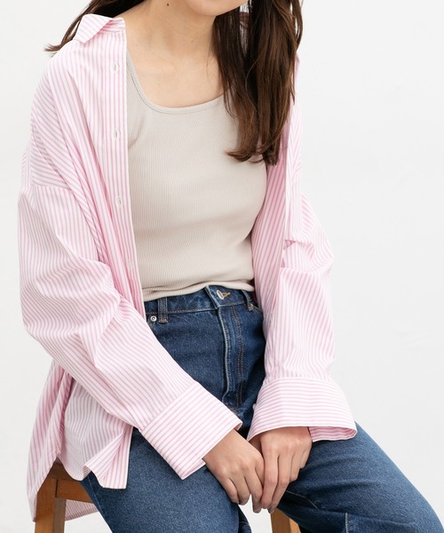 Honeys(ハニーズ)の「【UVカット】前後2wayタンクトップ(タンクトップ・レディース・イエロー/スミクロ/ベージュ/ブルー/アイボリー/ホワイト×ブラック/ブラック/モカ・L/LL/M/S)」の6枚目の写真