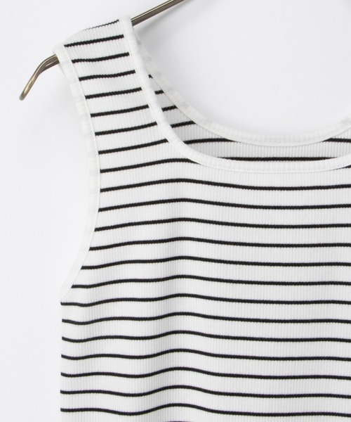 Honeys(ハニーズ)の「【UVカット】前後2wayタンクトップ(タンクトップ・レディース・イエロー/スミクロ/ベージュ/ブルー/アイボリー/ホワイト×ブラック/ブラック/モカ・L/LL/M/S)」の20枚目の写真