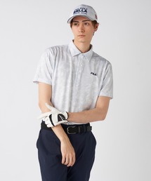 ワッフルメッシュ ボタニカル柄 半袖シャツ