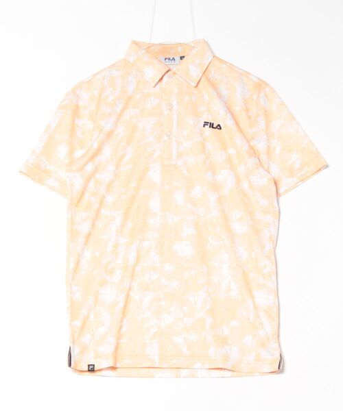 セール】【FILA GOLF】ワッフルメッシュ ボタニカル柄 半袖