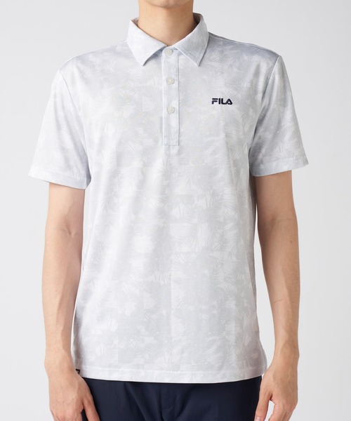 FILA GOLF(フィラゴルフ )の「ワッフルメッシュ ボタニカル柄 半袖シャツ(シャツ/ブラウス・メンズ・ホワイト/ネイビー/オレンジ・MEDIUM/LARGE/X-LARGE)」の18枚目の写真
