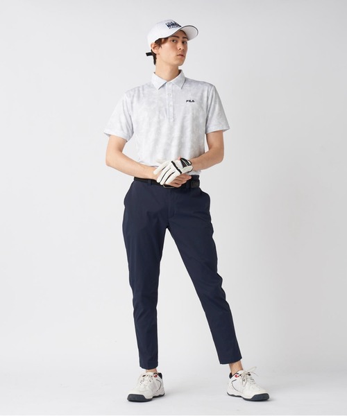 FILA GOLF(フィラゴルフ )の「ワッフルメッシュ ボタニカル柄 半袖シャツ(シャツ/ブラウス・メンズ・ホワイト/ネイビー/オレンジ・MEDIUM/LARGE/X-LARGE)」の16枚目の写真