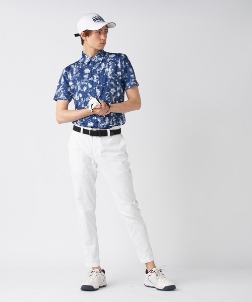 FILA GOLF(フィラゴルフ )の「ワッフルメッシュ ボタニカル柄 半袖シャツ(シャツ/ブラウス・メンズ・ホワイト/ネイビー/オレンジ・MEDIUM/LARGE/X-LARGE)」の7枚目の写真