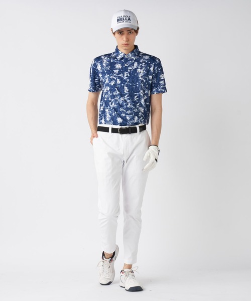 FILA GOLF(フィラゴルフ )の「ワッフルメッシュ ボタニカル柄 半袖シャツ(シャツ/ブラウス・メンズ・ホワイト/ネイビー/オレンジ・MEDIUM/LARGE/X-LARGE)」の8枚目の写真