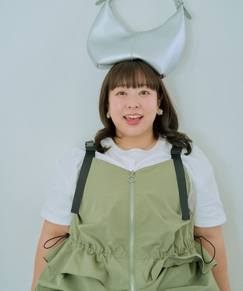 LAVEANGE餅田コシヒカリコラボ◆バックルストラップペプラムジャンスカ5L 餅田コシヒカリコラボ】バックルストラップペプラムジャンスカ