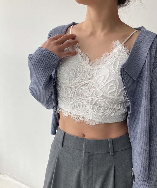 最後の価格です　DAKS 総レース カシュクール ブラウス キャミソール 総レースブラウス＆タンクトップ | 京都通販ミセスの