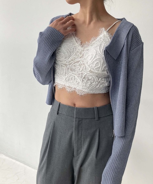 セール】カップ付きコードレースキャミ（キャミソール）｜AS