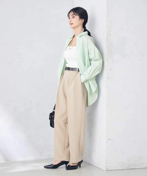 a.v.v（アーヴェヴェ）の「コットンベーシックシャツ（シャツ/ブラウス・レディース・ホワイト/ミント/ネイビー・38/36/40/42/34）」の10枚目の写真