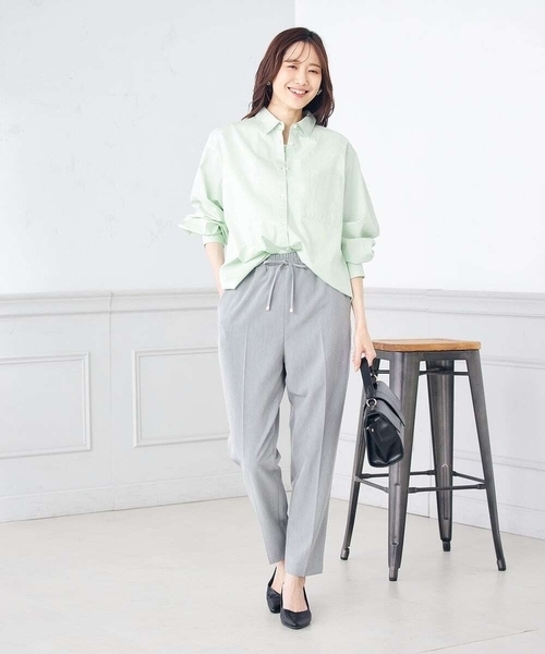 a.v.v（アーヴェヴェ）の「コットンベーシックシャツ（シャツ/ブラウス・レディース・ホワイト/ミント/ネイビー・38/36/40/42/34）」の13枚目の写真