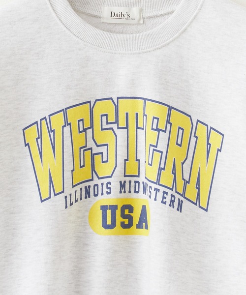 ROOPTOKYO(ループトウキョウ)の「USA College Logo Print Sweatshirt / USAカレッジロゴプリント スウェット ルーズシルエット(スウェット・レディース・グレー/ライトグレー/ネイビー・FREE)」の6枚目の写真