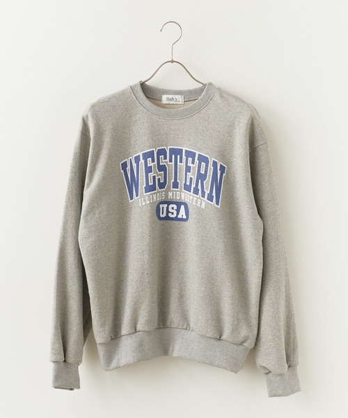 ROOPTOKYO(ループトウキョウ)の「USA College Logo Print Sweatshirt / USAカレッジロゴプリント スウェット ルーズシルエット(スウェット・レディース・グレー/ライトグレー/ネイビー・FREE)」の11枚目の写真