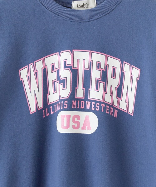 ROOPTOKYO(ループトウキョウ)の「USA College Logo Print Sweatshirt / USAカレッジロゴプリント スウェット ルーズシルエット(スウェット・レディース・グレー/ライトグレー/ネイビー・FREE)」の8枚目の写真