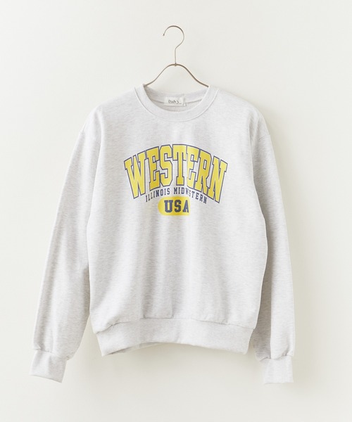 ROOPTOKYO(ループトウキョウ)の「USA College Logo Print Sweatshirt / USAカレッジロゴプリント スウェット ルーズシルエット(スウェット・レディース・グレー/ライトグレー/ネイビー・FREE)」の12枚目の写真