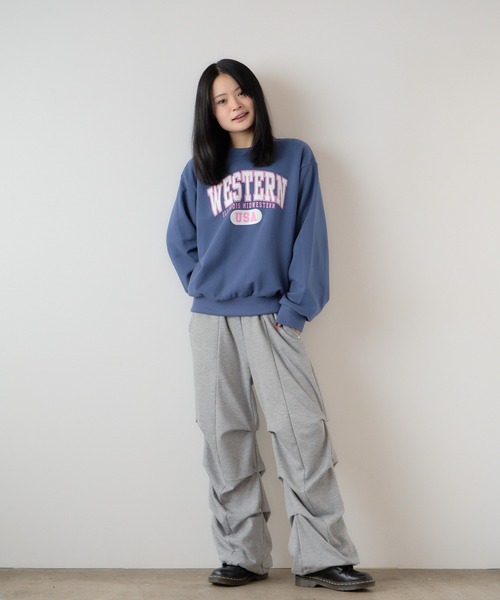 USA College Logo Print Sweatshirt / USAカレッジロゴプリント
