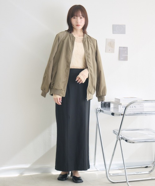 RU.TI.LE(ルチル)の「【RU.TI.LE】 MA-1ジャケット(MA-1・レディース・ブラック/カーキ/アイボリー・MEDIUM)」の18枚目の写真
