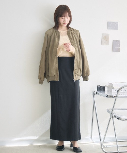RU.TI.LE(ルチル)の「【RU.TI.LE】 MA-1ジャケット(MA-1・レディース・ブラック/カーキ/アイボリー・MEDIUM)」の19枚目の写真