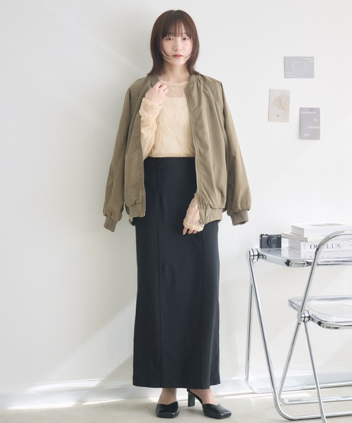 RU.TI.LE(ルチル)の「【RU.TI.LE】 MA-1ジャケット(MA-1・レディース・ブラック/カーキ/アイボリー・MEDIUM)」の21枚目の写真
