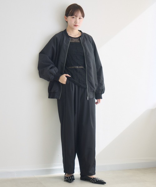 RU.TI.LE(ルチル)の「【RU.TI.LE】 MA-1ジャケット(MA-1・レディース・ブラック/カーキ/アイボリー・MEDIUM)」の9枚目の写真