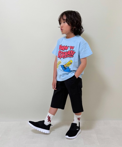 Moujonjon(ムージョンジョン)の「ストレッチダンプ6分丈ハーフパンツ(その他パンツ・キッズ・カーキ/ブラック/ベージュ/マスタード・140/130/120/110/100/90)」の9枚目の写真